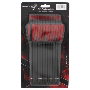 Carbonpfeile 7,5'' mit Feldspitze im 12er Pack