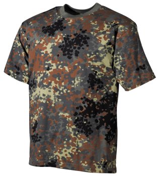 US T-Shirt, halbarm, flecktarn, 170 g/m²