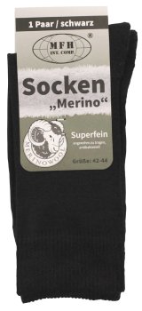 Socken, "Merino", schwarz