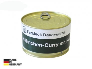 Fertiggericht Dose Hähnchen-Curry mit Reis, 400 g