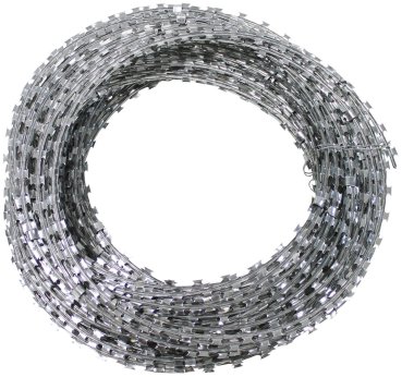 Stacheldraht, Metall verzinkt, ca. 50 m, Durchmesser 30 cm