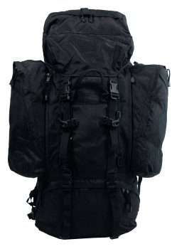 Rucksack, "Alpin 110",schwarz, 2 abnehmbare Seitentaschen