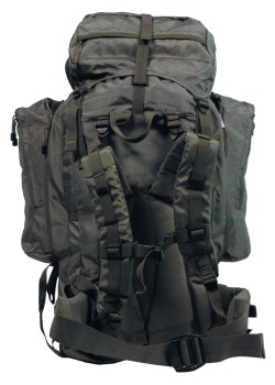 Rucksack, "Alpin 110", oliv, 2 abnehmbare Seitentaschen