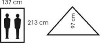 Zelt, "Minipack", 2 Personen, oliv, 213x137x97cm