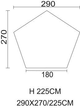 Indianer Zelt, "Tipi", oliv, Mittelmast, Gr. 290x270x225 cm