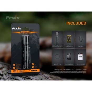 Fenix E20 V2.0 LED Taschenlampe