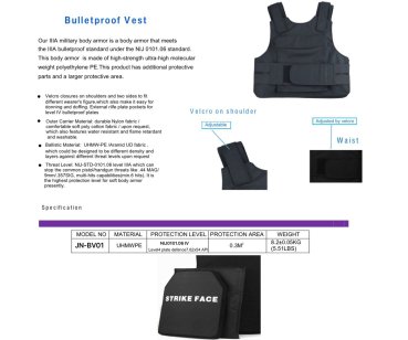 Ballistische Schutzweste SK-1 / NIJ IIIA