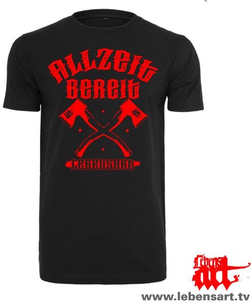 T-Shirt "Allzeit bereit" schwarz