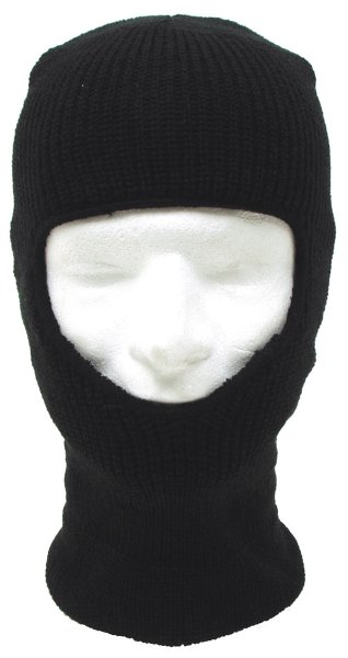 Balaclava 1 Loch, Polyacryl, schwarz