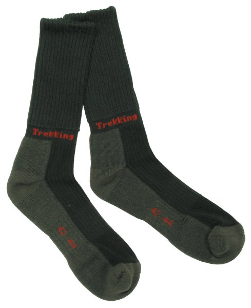 Trekkingsocken, "Lusen", oliv, Frotteesohle