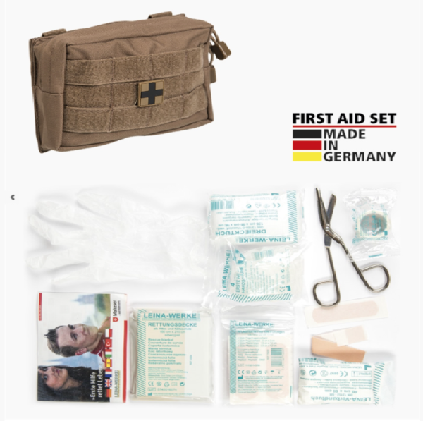 FIRST AID SET ′LEINA′ PRO.25-TLG.SM DARK COYOTE