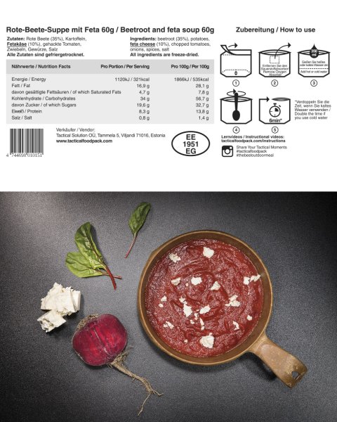 TACTICAL FOODPACK® BEETROOT SOUP WITH FETA