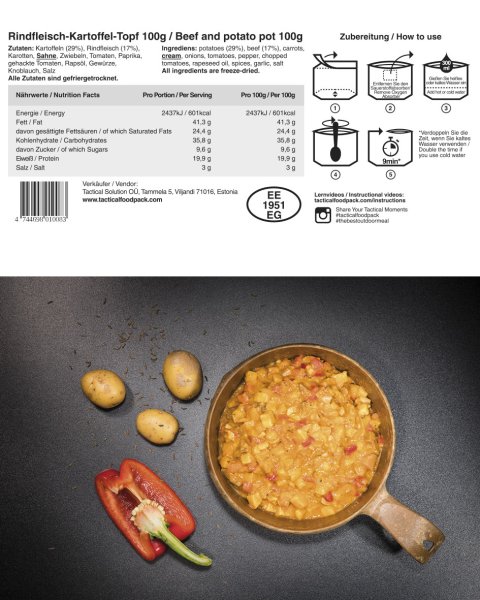 TACTICAL FOODPACK® BEEF AND POTATO POT