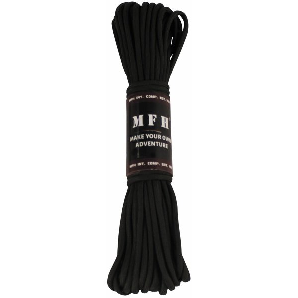 Fallschirmleine, schwarz, 50 FT, Nylon