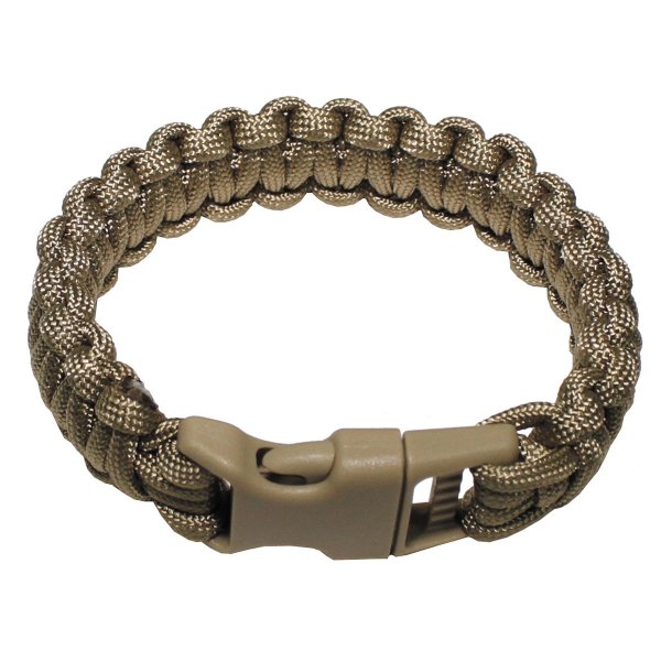 Armband, "Paracord", coyote tan, Breite 2,3 cm