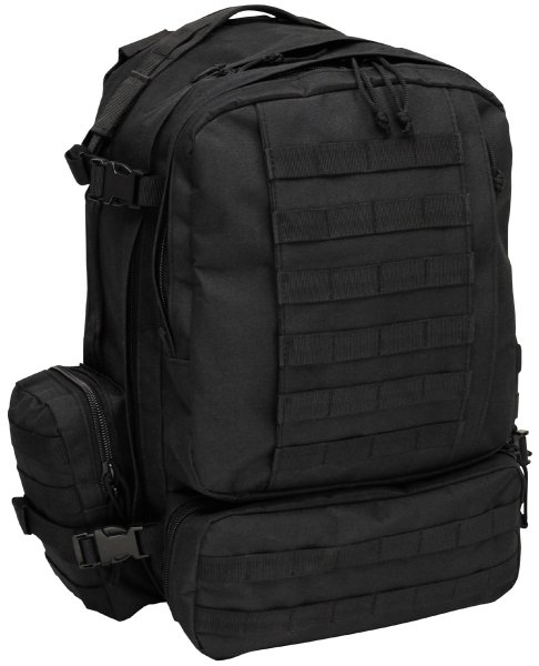 Ital. Rucksack, schwarz, "Tactical-Modular"