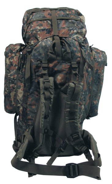 Rucksack,"Alpin110",flecktarn, 2 abnehmbare Seitentaschen