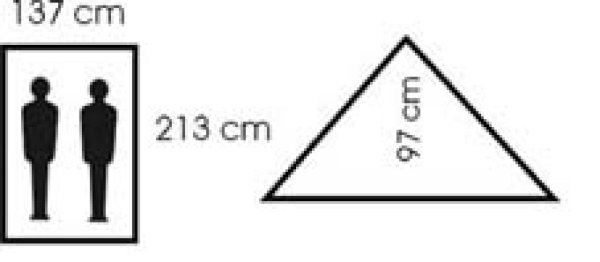 Zelt, "Minipack", 2 Personen, flecktarn, 213x137x97cm