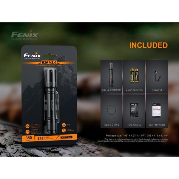 Fenix E20 V2.0 LED Taschenlampe